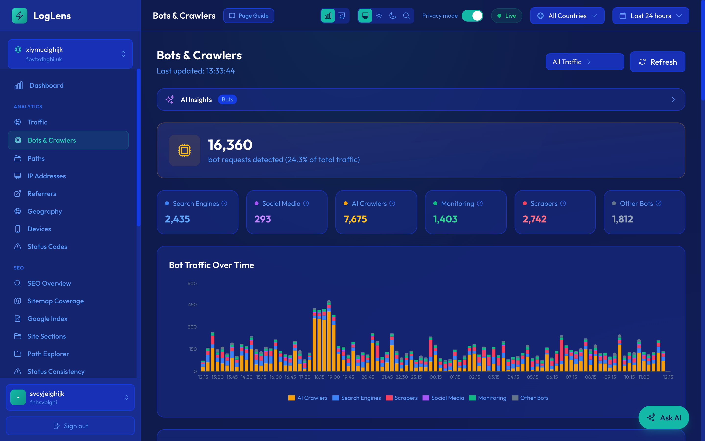 Bot Detection Page